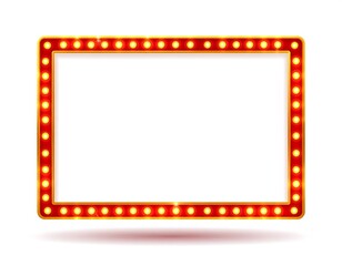 Retro cinema billboard frame