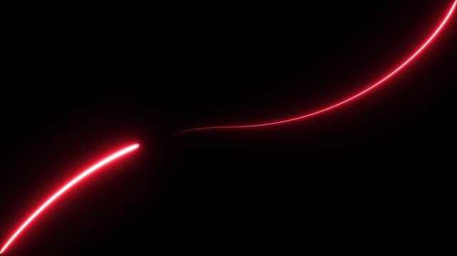 4K Abstract glowing neon lights blinking lines moving animation. neon lines waving copy space Seamless loop animation. Abstract equalizer background. Red neon curve line modern motion design. 