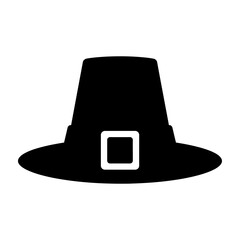 Thanksgiving vector art of pilgrim hat isolated on white background, a symbol of thanksgiving celebration vector