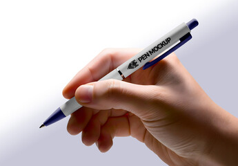 Pen Mockup Held in Hand