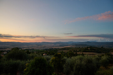 sunset in the mountains