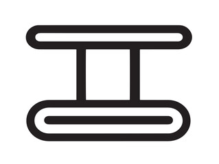Clean 2D shelf bracket symbol in simple line art