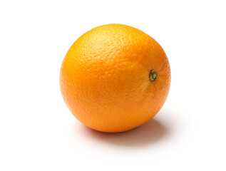 One whole juicy orange isolated on white
