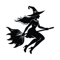 Halloween Witch Silhouette Vector Collection