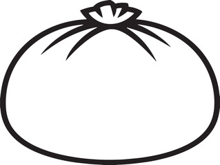 Flat bean bag icon in 2D vector format