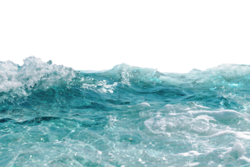 Turquoise ocean waves cresting