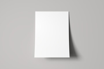 Realistic A4 flyer brochure mockup. Paper or poster illustration. 3D Render.