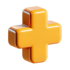 Obraz premium Plus sign 3d icons in cartoon plastic style on a transparent background