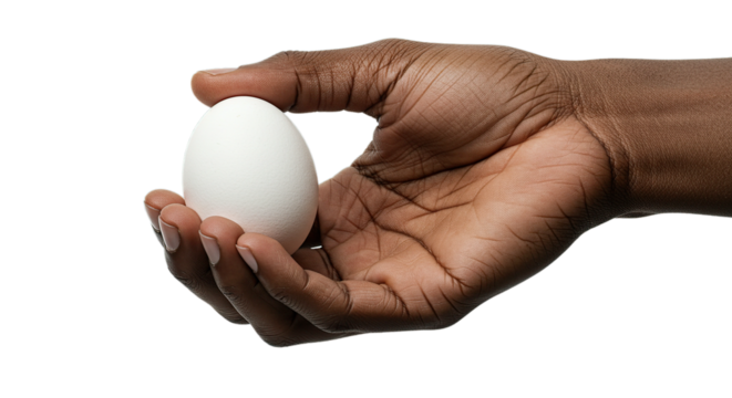 Hand holding white egg closeup shot for cooking recipes and healthy eating concepts stock photo and images