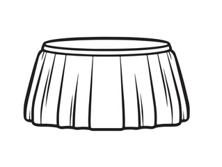 Crisp bed skirt line icon in modern vector style