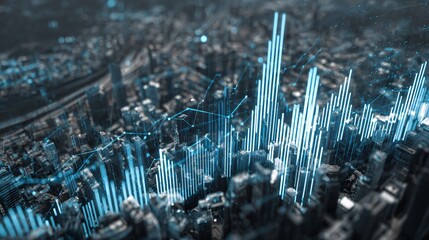 Digital Business Growth Trends Graph Visualization for Marketing Analysis