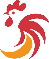 Chicken head logo icon vector art illustration