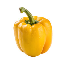 yellow Bell Pepper Isolated on White Background – Studio Product Photo