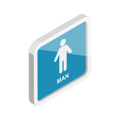 3D Isometric Flat  Set of Restroom Signs. Item 2