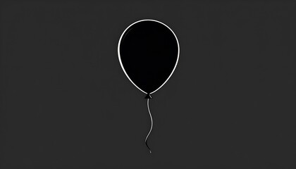 Simple black balloon illustration