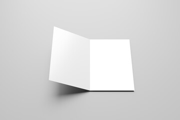 Realistic blank A4 bifold brochure mockup.3D Render