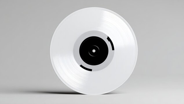 Clear vinyl record, monochrome design - Powered by Adobe