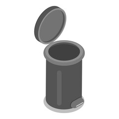 3D Isometric Flat  Set of Trash Bins. Item 2