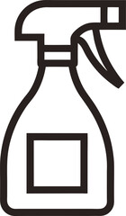 Spray Bottle outline vector illustration on white background