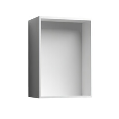 Empty white rectangular wall cabinet