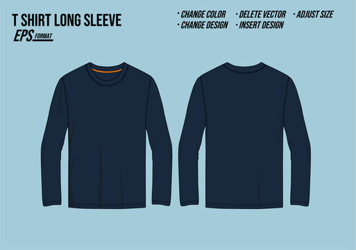t shirt longsleeve mockup vector