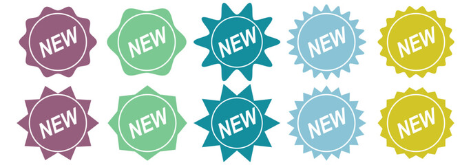 Stickers for New Arrival shop product tags. New icons vector. New Tag Set. Set of red and gold premium promotional badges with text like best quality, new product, high quality, perfect for sale eps10