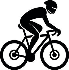 Obraz premium Cyclist Silhouette