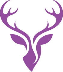 Fototapeta premium Deer head logo icon vector aet illustration