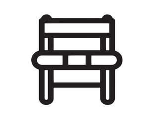 Flat vector chair safety belt icon illustration