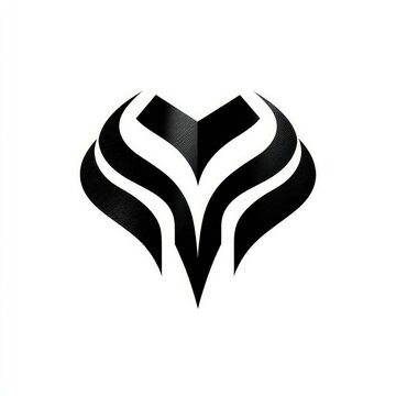 Abstract black and white graphic design.