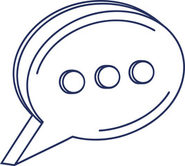 Speech bubble with three dots for communication and ideas