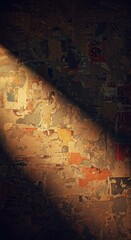 Sunbeam on a weathered wall