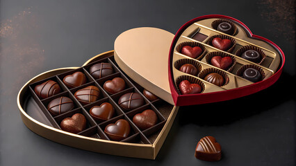 heart shaped box of chocolates