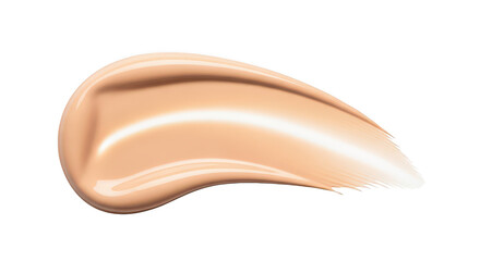 Creamy foundation swatch isolated on transparent background