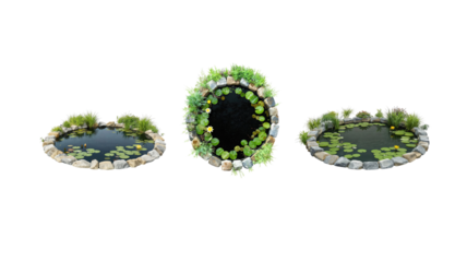 Pond on transparent background png