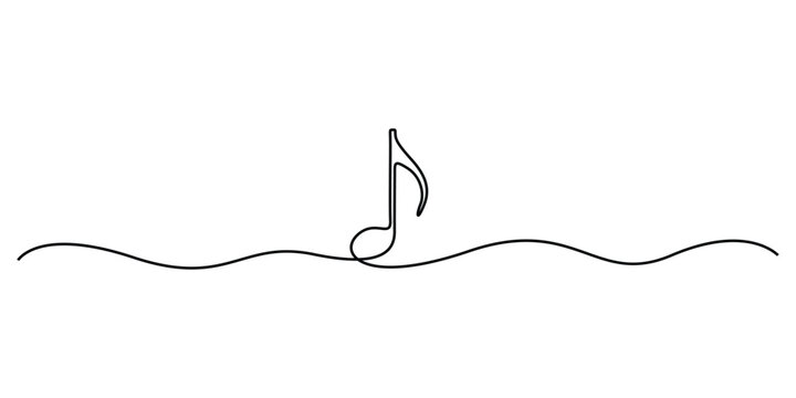 black line music note on white clip art preview