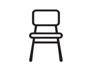 Educational classroom chair vector in elegant line art