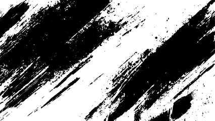 Abstract black brush strokes on white background design texture. Vector grunge texture. Abstract black and white ink brush strokes grunge texture background.