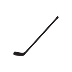 Ice hockey stick silhouette vector flat illustration design on white background