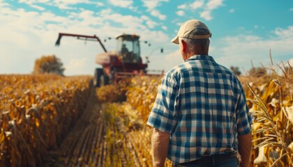 Harvesting and planting grain crops in agricultural fields. Farmer with agricultural machinery in the fields.
