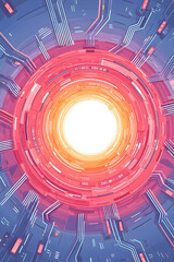 Abstract technology background with circles