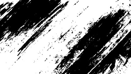 Abstract black brush strokes on white background design texture. Vector grunge texture. Abstract black and white ink brush strokes grunge texture background.