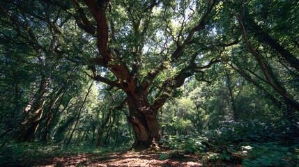 Naklejka premium Majestic Growth of Nature in Botanical Art