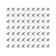 Seamless black and white cross pattern design for textile background and surface pattern design illustration vector