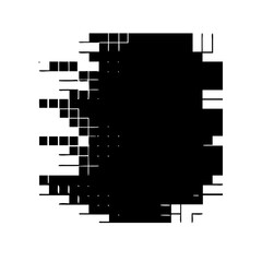 Abstract black and white pixelated design vector illustration graphic art with modern style and creative concept