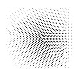 Halftone pattern vector design with black dots on white background for graphic design and texture use