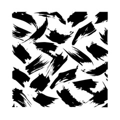 Abstract black brush strokes seamless pattern vector design for background wallpaper and textile design use 100