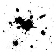 Black ink splatter vector illustration for design element background texture and graphic resource use case
