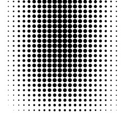 Monochrome halftone dot texture pattern with a gradient effect. Retro comic book style background for graphic design projects. Abstract vector illustration.