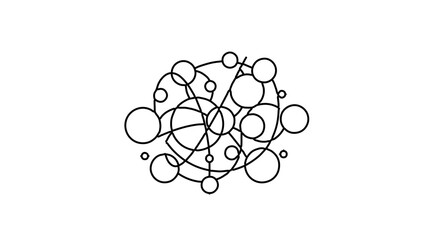 Obraz premium Abstract geometric design of circles and lines for modern art and design projects and creative visuals use